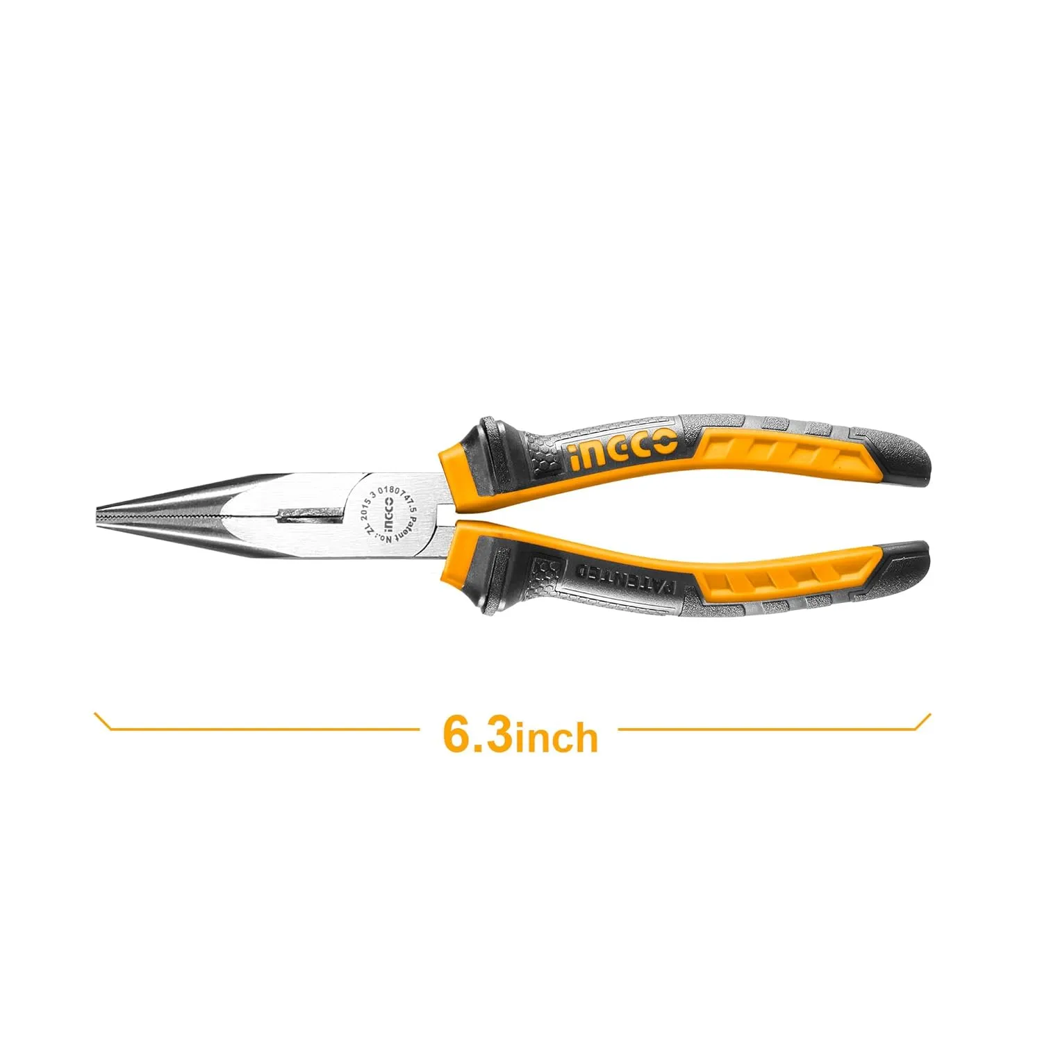 Homdum 6 inch Industrial Sturdy Steel nose plier HLNP08168 INGCO 160mm Multi-purpose Needle Nose Mini Plier double color sleeve black & yellow