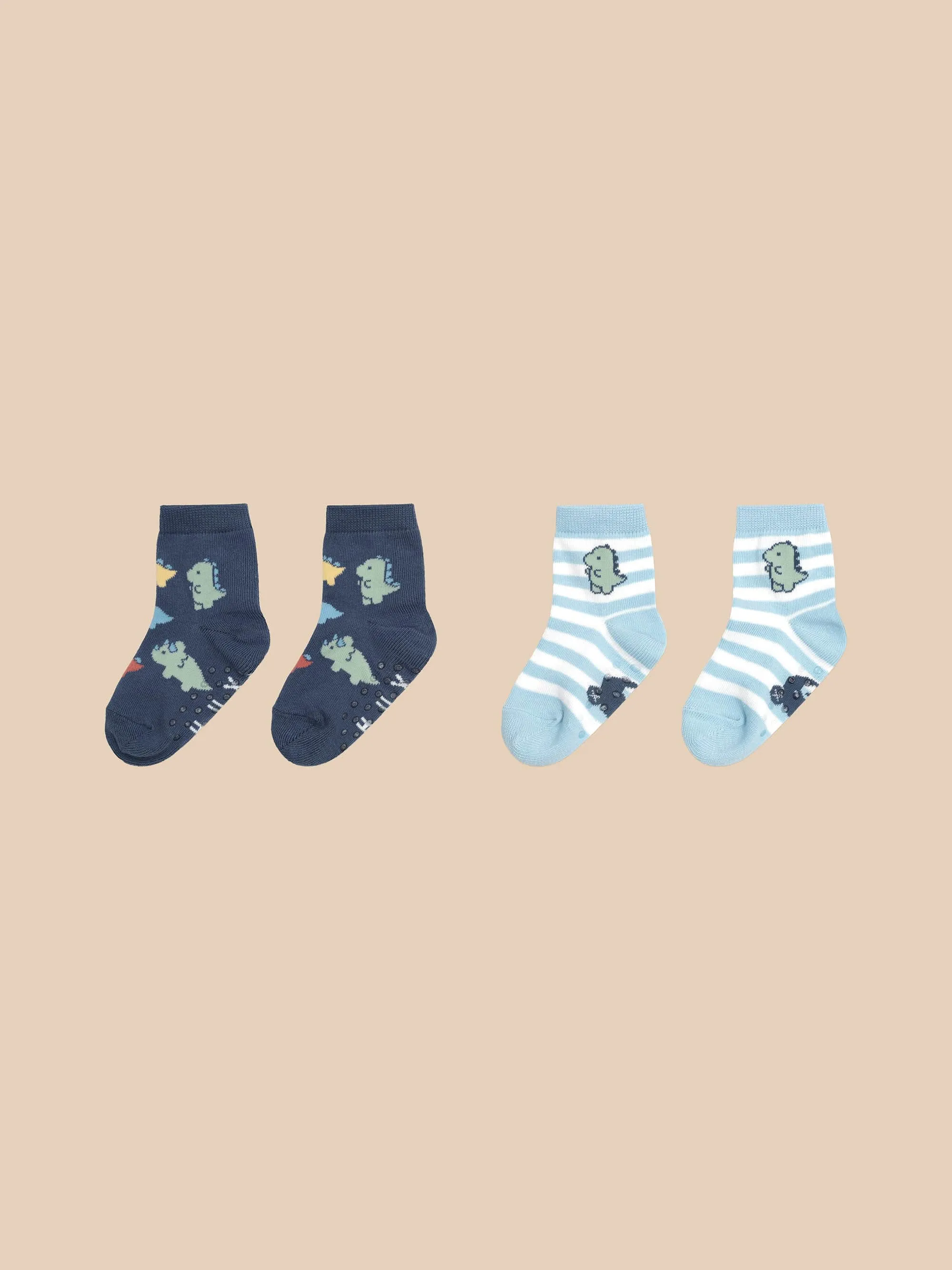 Huxbaby Dino Play 2pk Socks