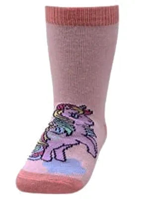 Kids Ankle Length Socks:Little Pony:Pink