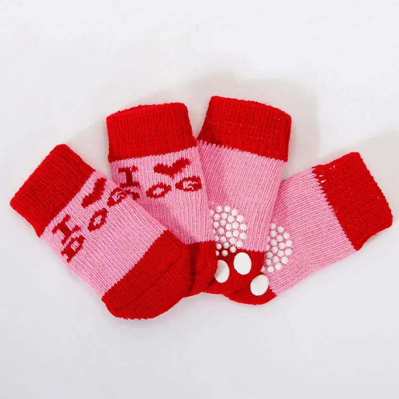 Knit Socks for dogs 4pcs