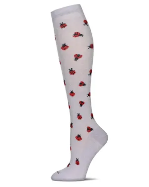 Ladybugs (Lavender) Bamboo Compression Socks