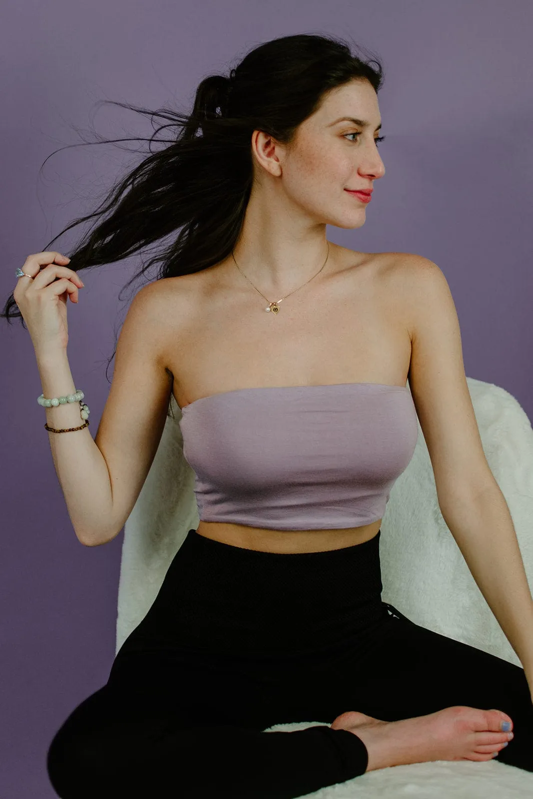 Lavender Bandeau Top