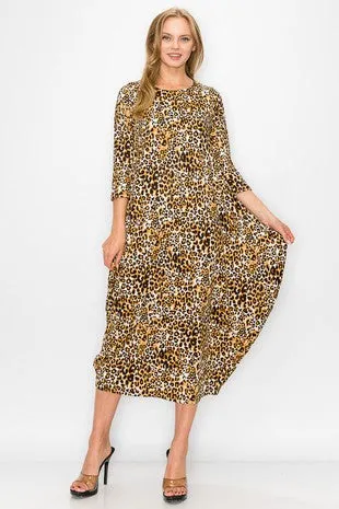 Leopard Print Parachute Dress