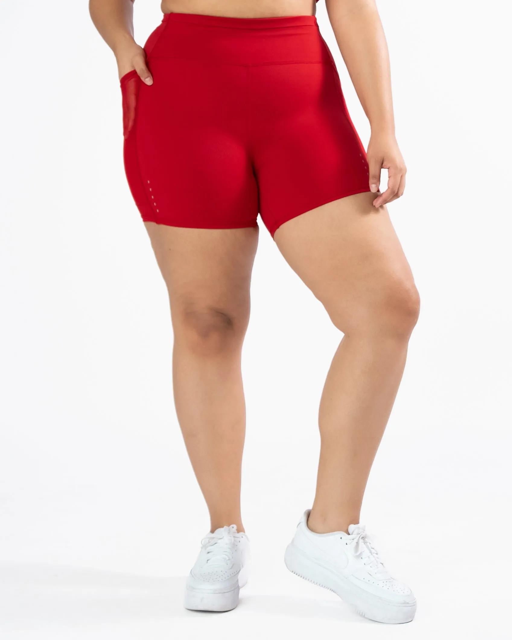 Lux Ultra Mesh Shorts (5 in. inseam) - Cherry