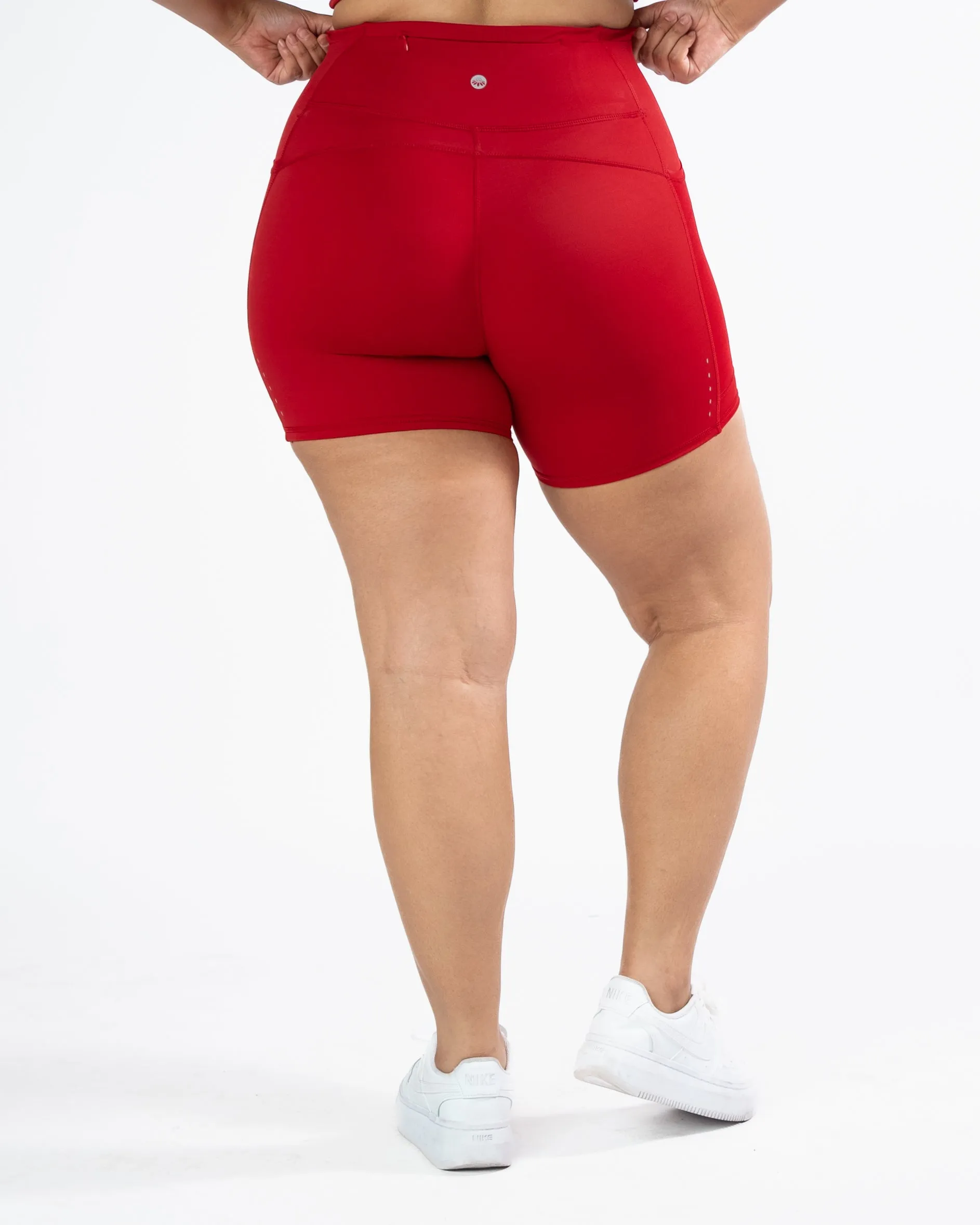 Lux Ultra Mesh Shorts (5 in. inseam) - Cherry