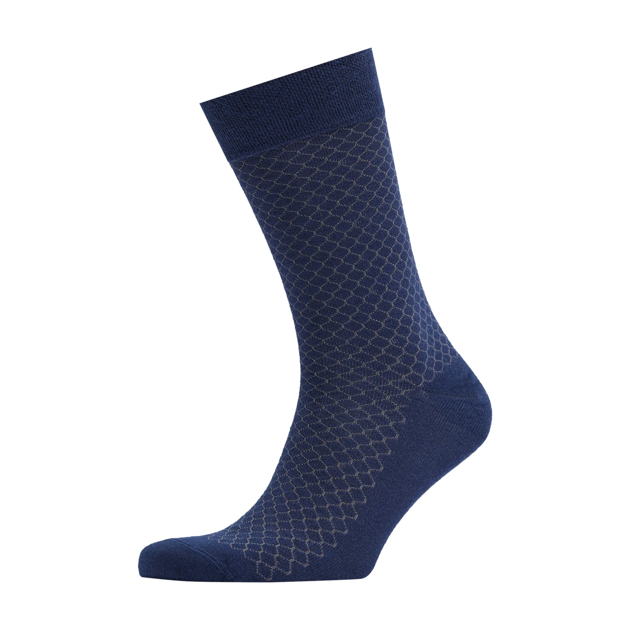 Men's Bamboo Dress Socks • Honeycomb Pack of 1/3/5 Pairs • Blue Navy