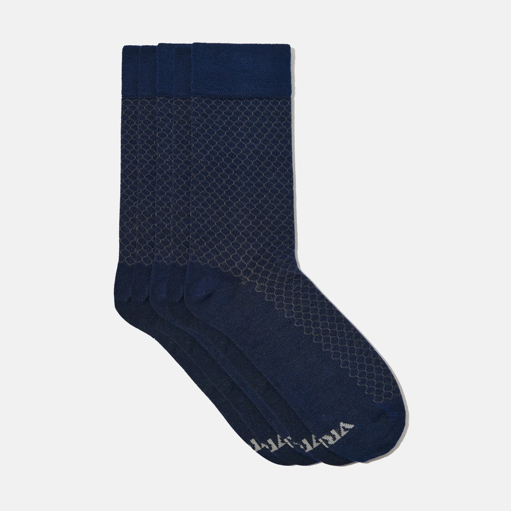 Men's Bamboo Dress Socks • Honeycomb Pack of 1/3/5 Pairs • Blue Navy