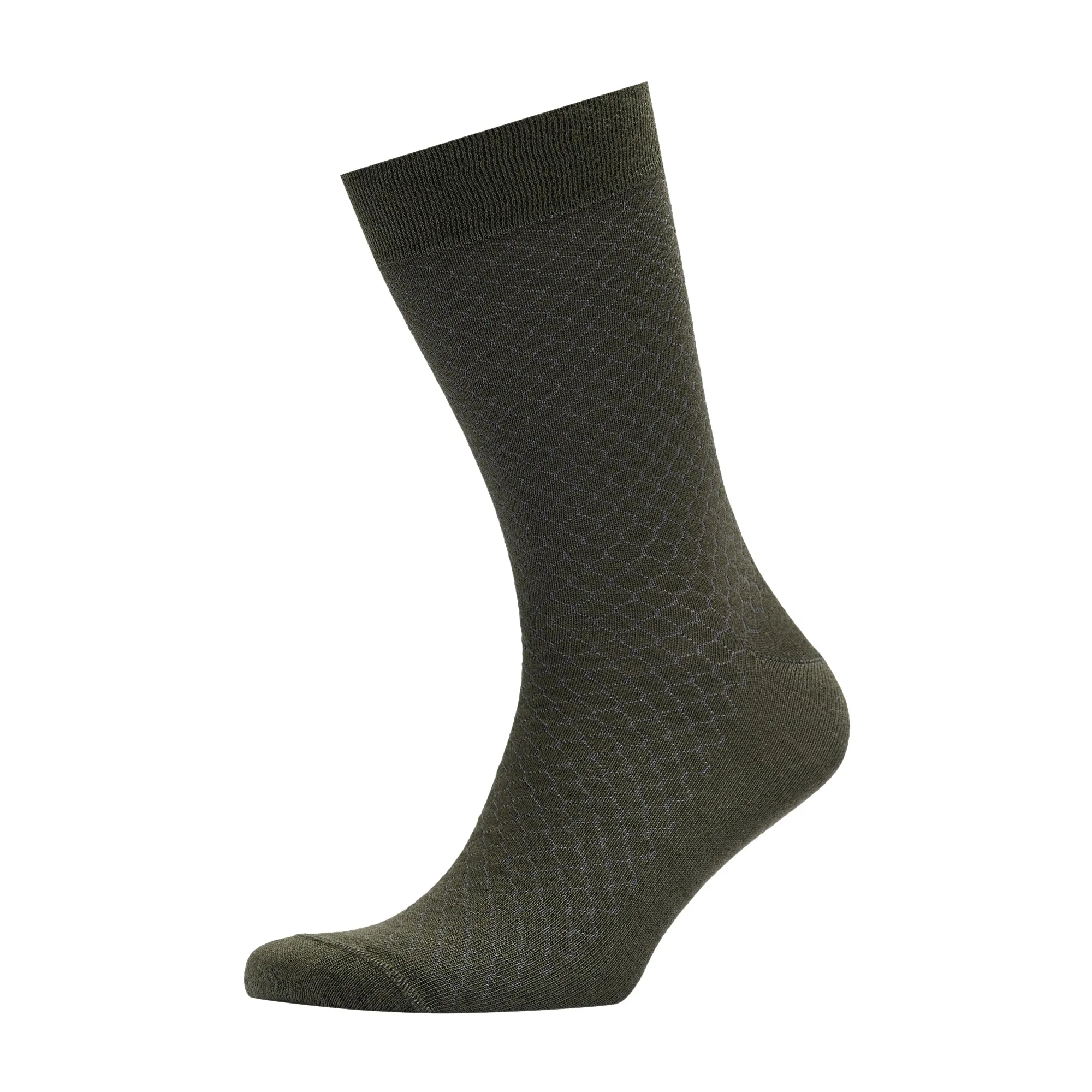 Men's Bamboo Dress Socks • Honeycomb Pack of 1/3/5 Pairs • Green Khaki