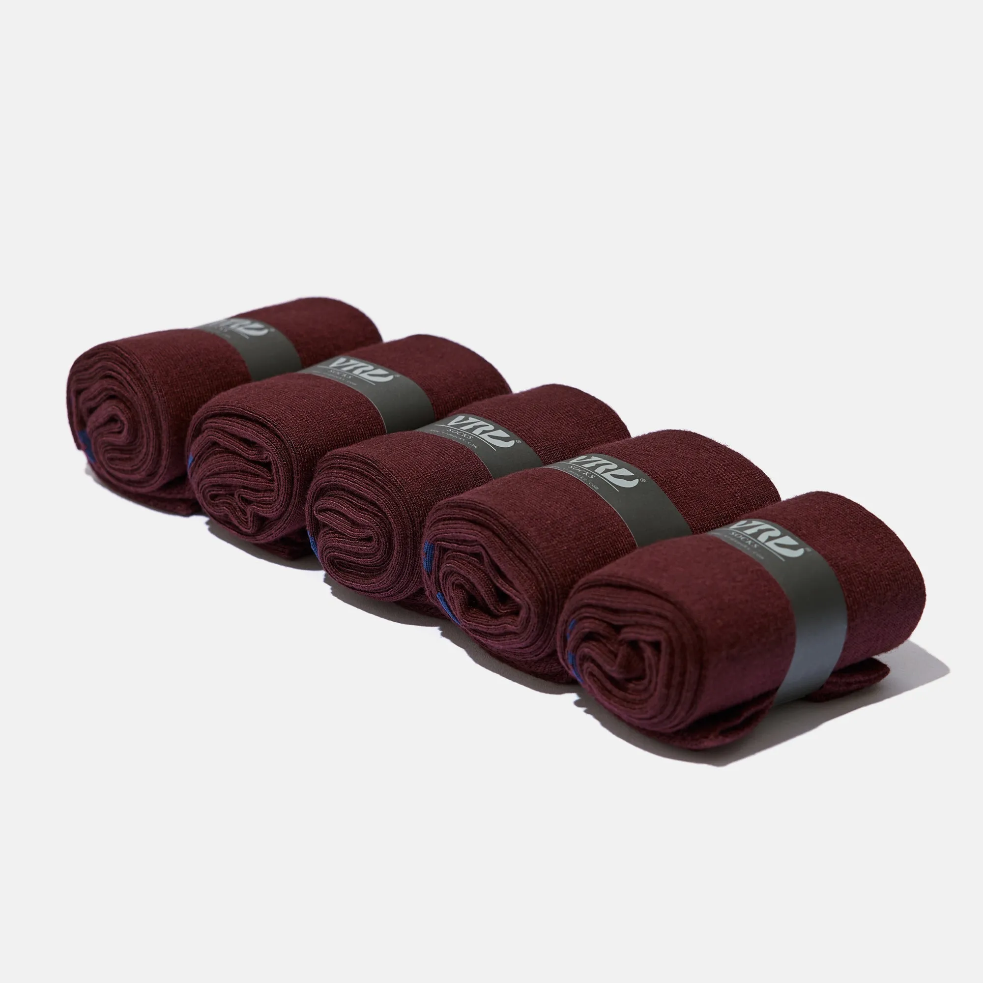 Men's Bamboo Dress Socks • Solid Pack of 1/3/5 Pairs • Burgundy