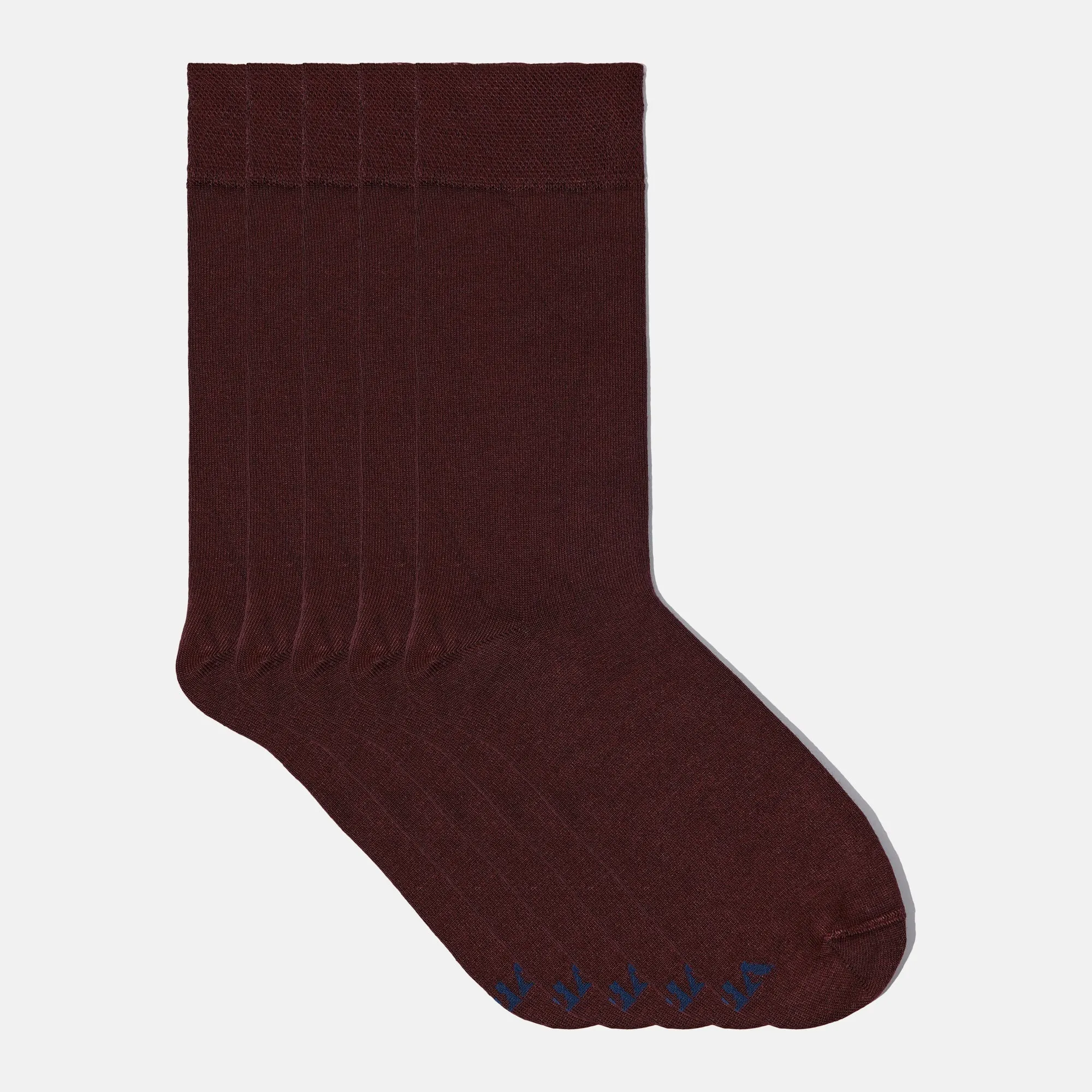 Men's Bamboo Dress Socks • Solid Pack of 1/3/5 Pairs • Burgundy