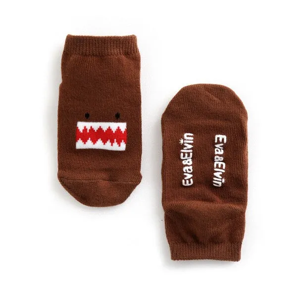 Monster Ankle Socks (Brown/Grey/Black)