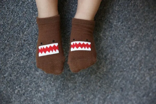 Monster Ankle Socks (Brown/Grey/Black)