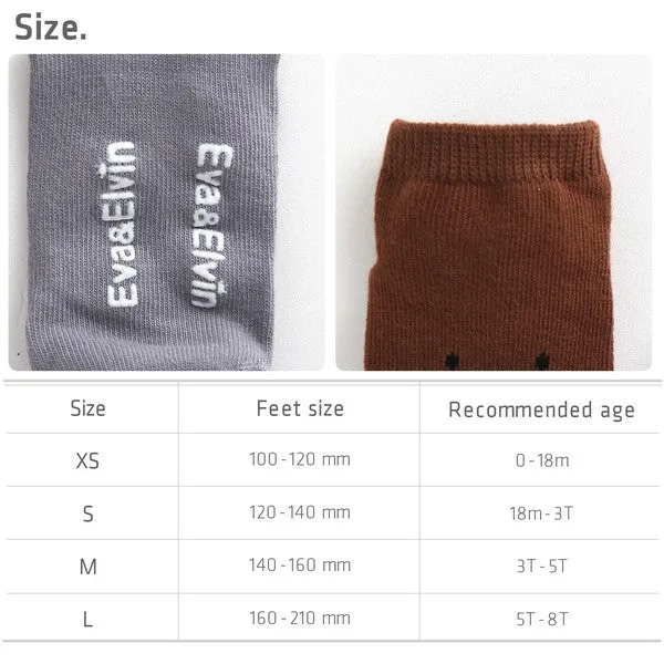 Monster Ankle Socks (Brown/Grey/Black)