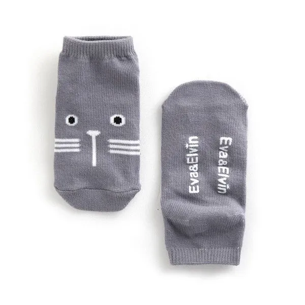 Monster Ankle Socks (Brown/Grey/Black)