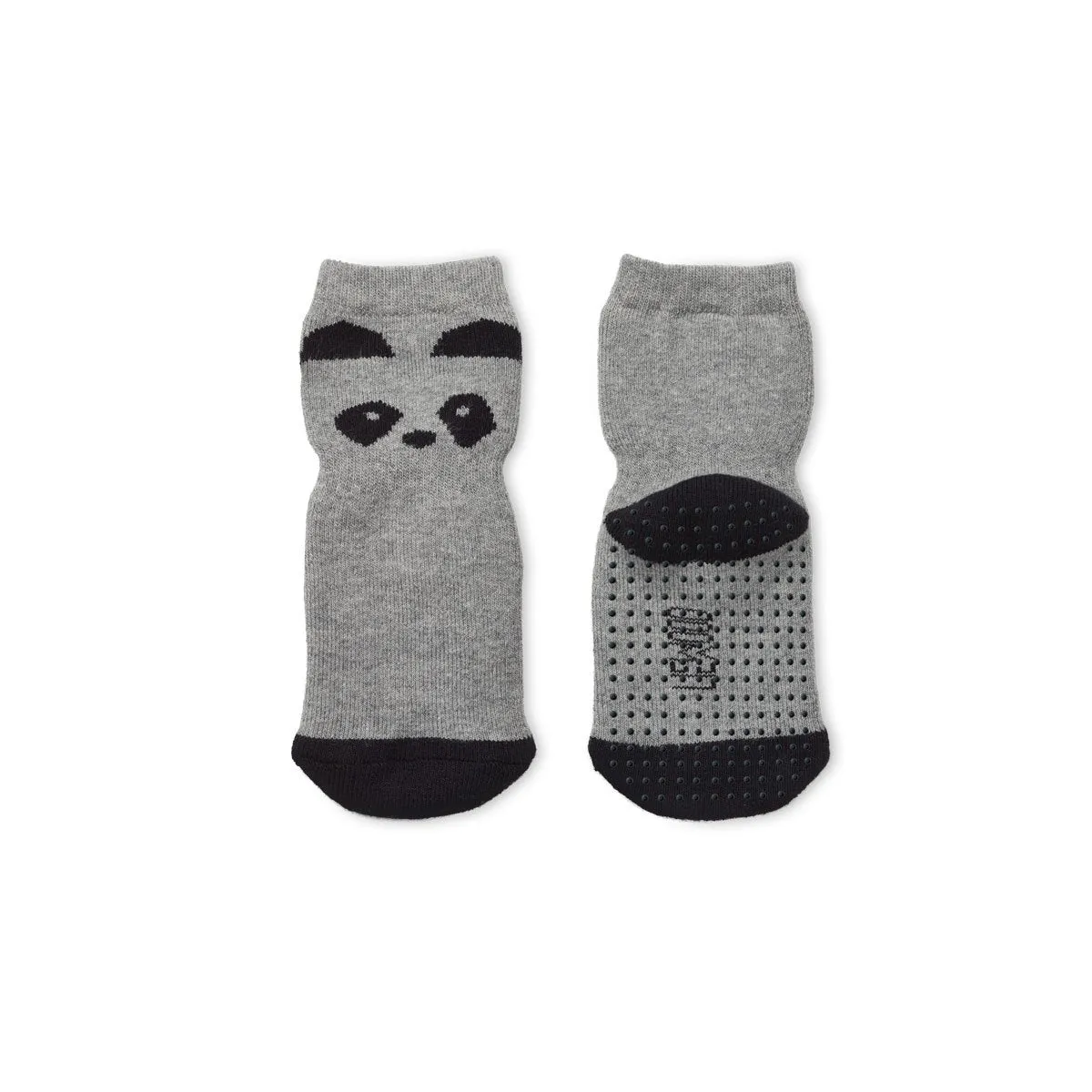 Nellie Anti Slip Socks 2 Pack - Panda grey melange