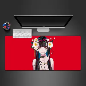 Nysekai "Anime Flower Girl Design M-XXL Size Gaming Mouse Pad'' Computer Desk Mat