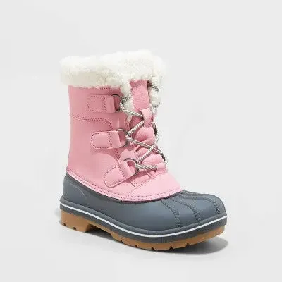 Open Box - Girls' Kit Winter Boots - Cat & Jack Pink 6