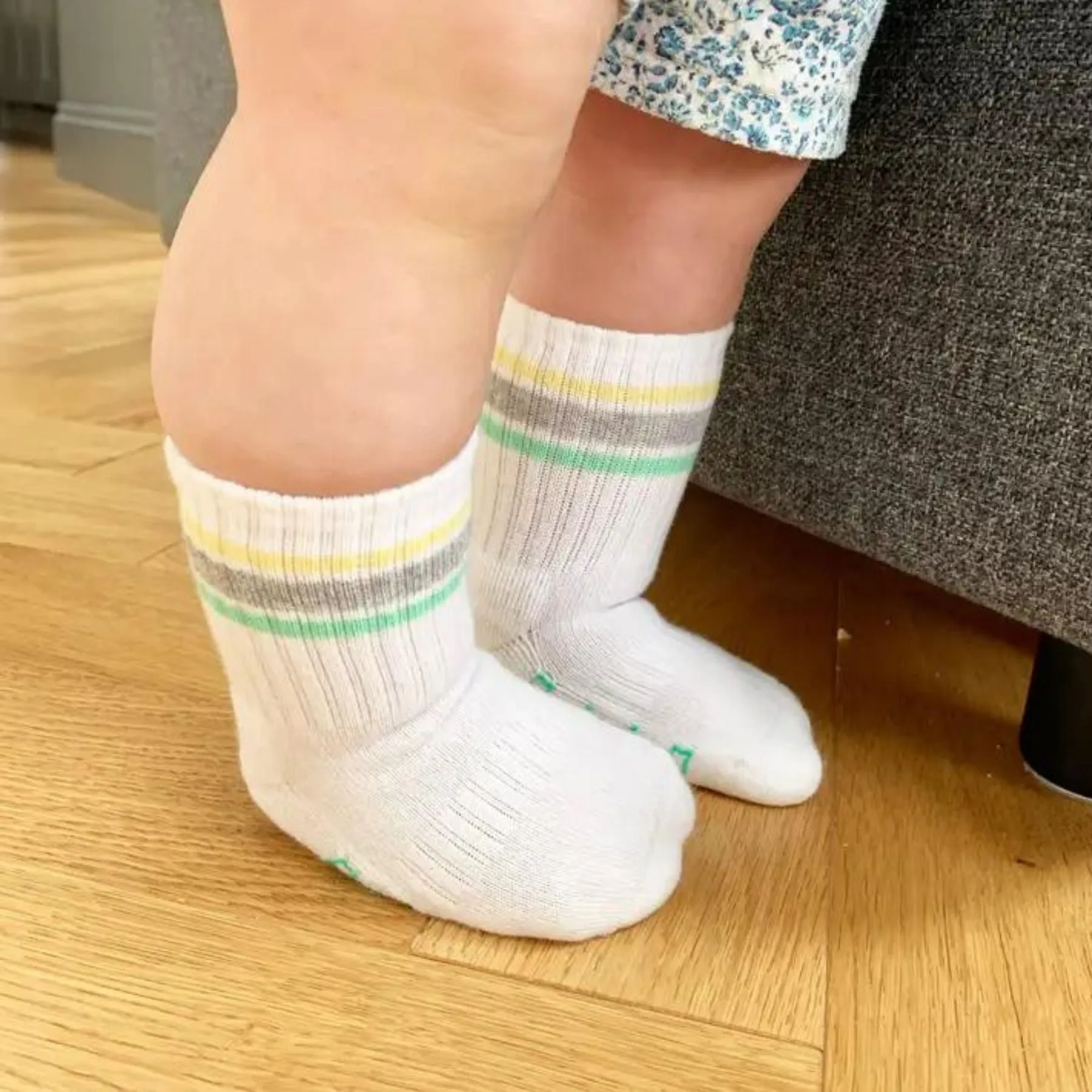 Organic Sporty Non-slip Quarter Crew Socks