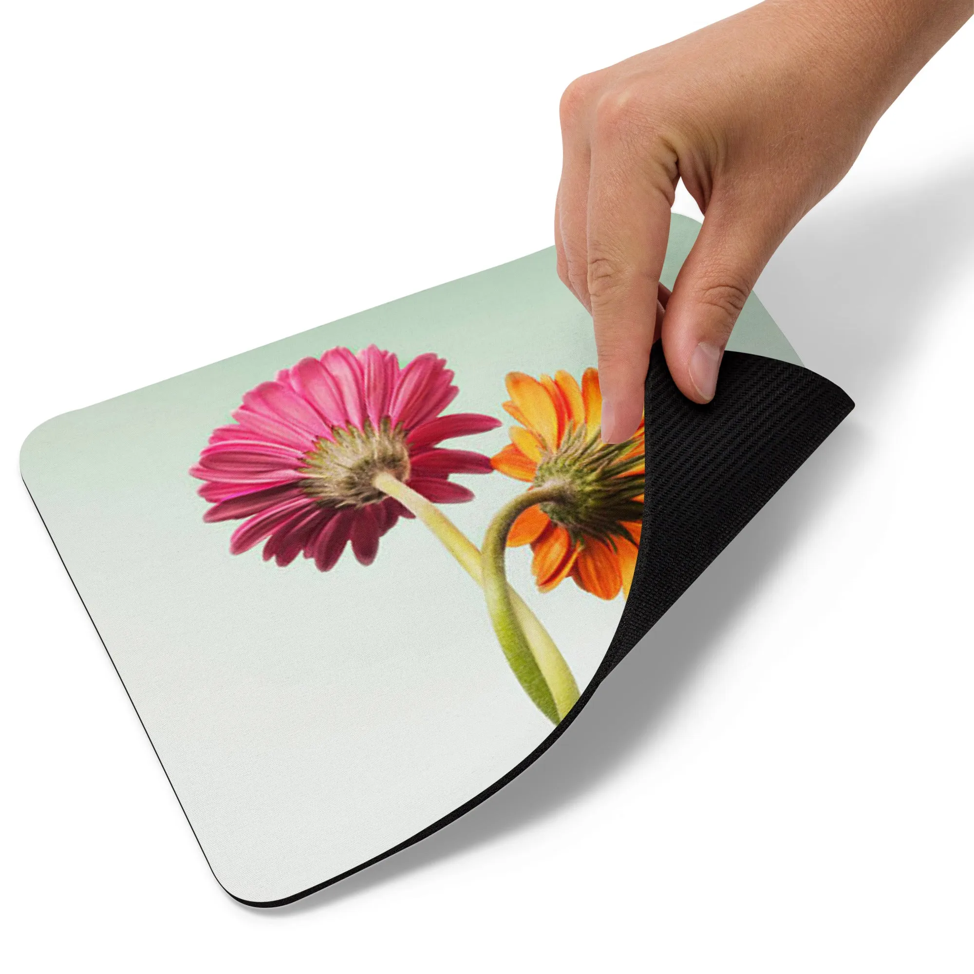 Padded Non-Slip Mousepad - Twirled Flowers