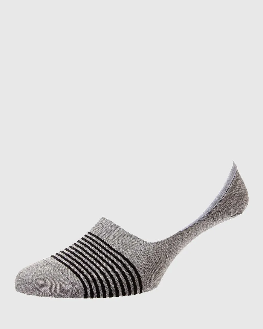 PANTHERELLA 3003FI STRIPE GREY INVISIBLE SOCKS