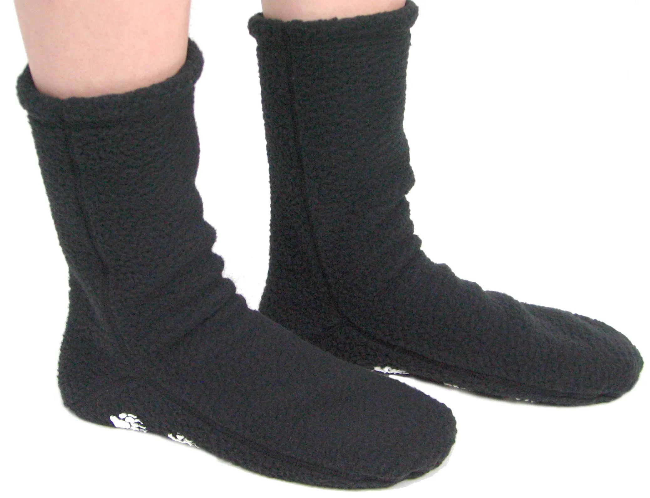 Polar Feet SUPER STRETCHY Fleece Socks - Black