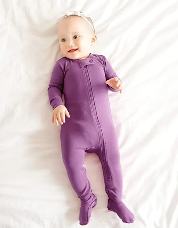 Purple Baby Footed Sleepers