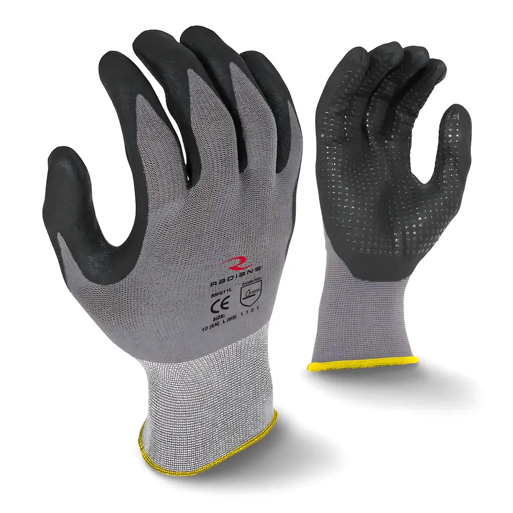 Radians RWG11 Micro-Foam Nitrile Gripper Glove