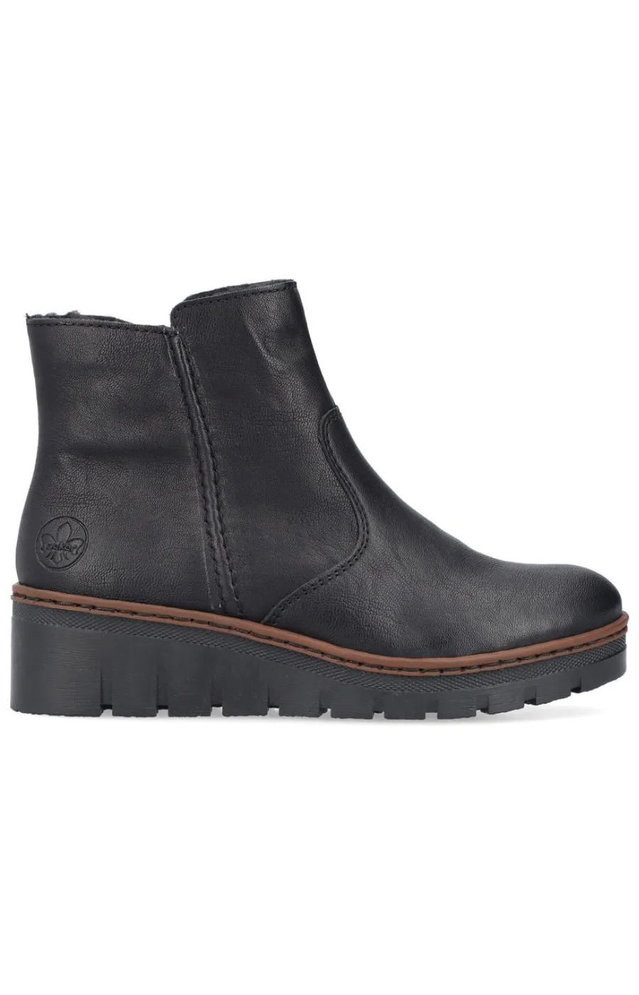 Rieker Boots with Platform Sole in Black