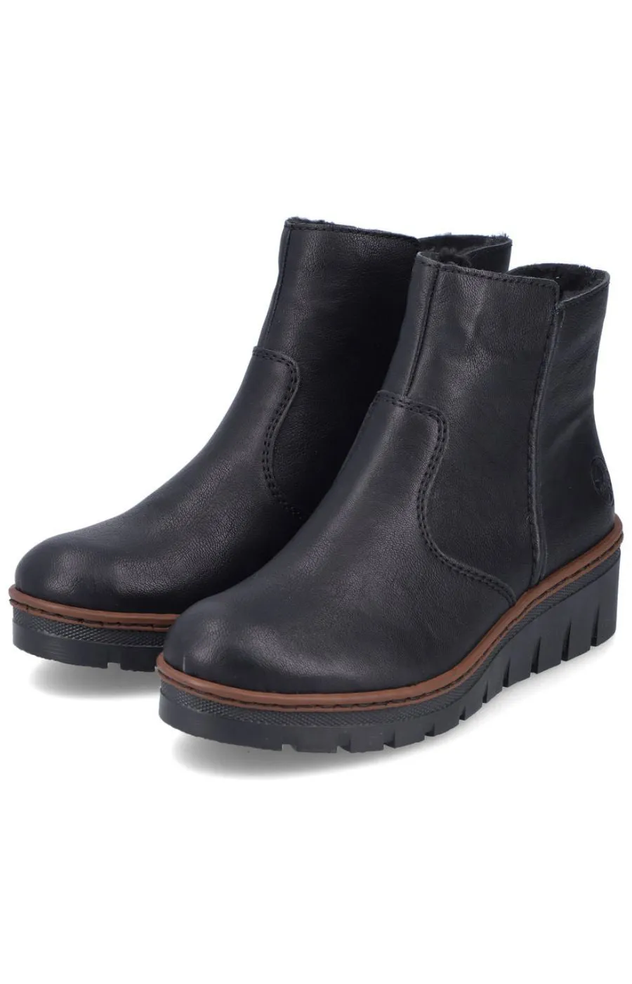 Rieker Boots with Platform Sole in Black