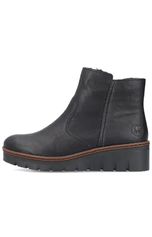 Rieker Boots with Platform Sole in Black