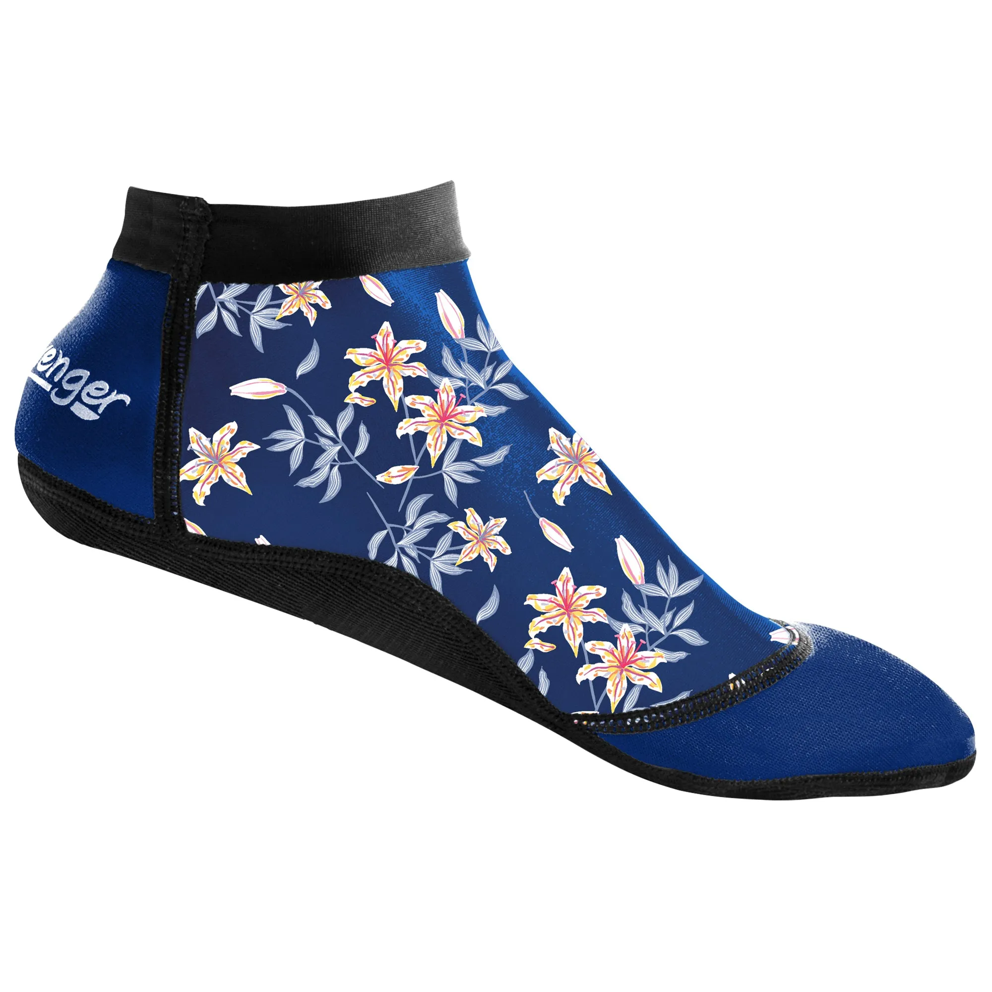 SeaSnug Ankle Beach Socks - Dark Floral