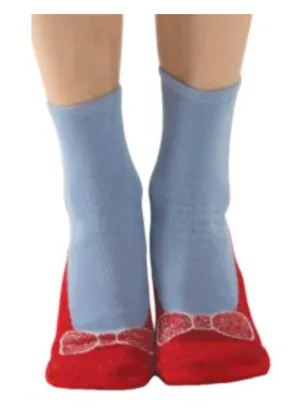 Slipper Sock Red Slipper with Non Slip Grippers