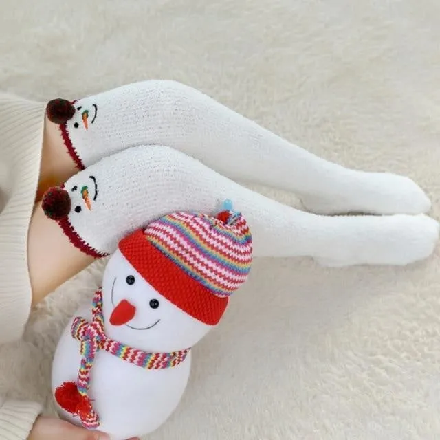 Snowman Thigh Highs