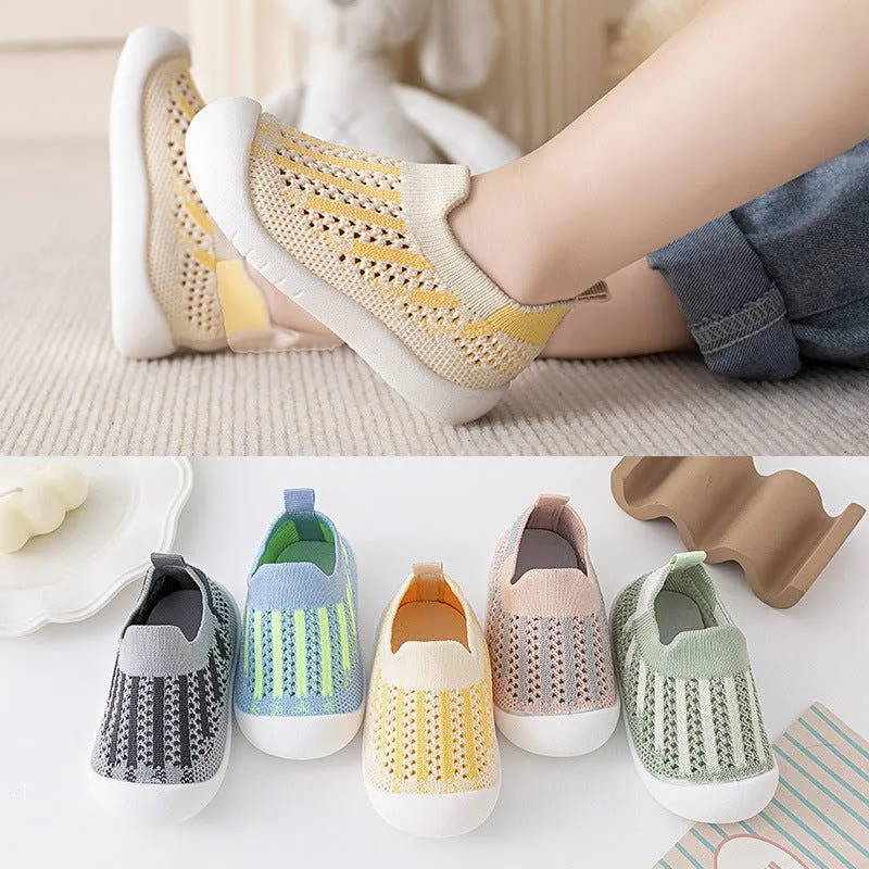 Soft Comfy Non-Slip First Walker Mesh Sock Shoes