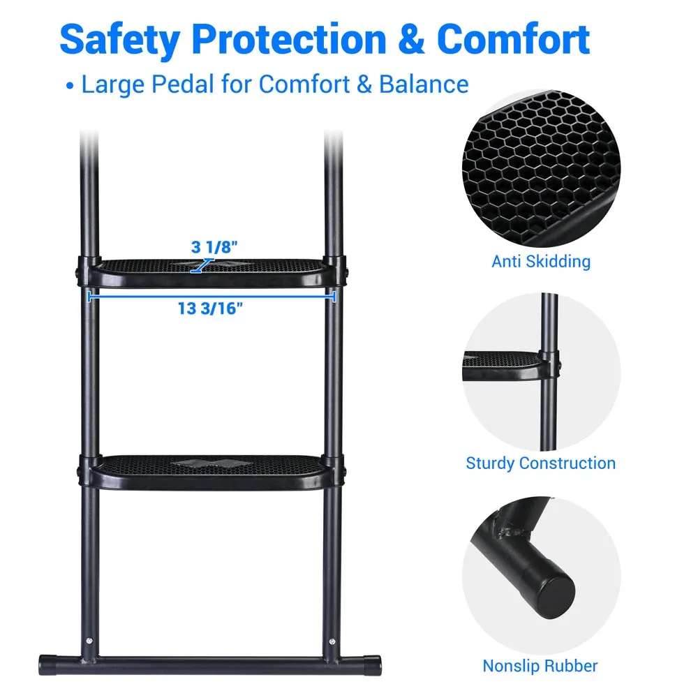 TheLAShop 39 inch Non-slip 2 Step Trampoline Ladder