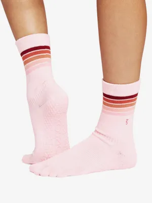 ToeSox Full Toe Crew Grip Socks - Summit