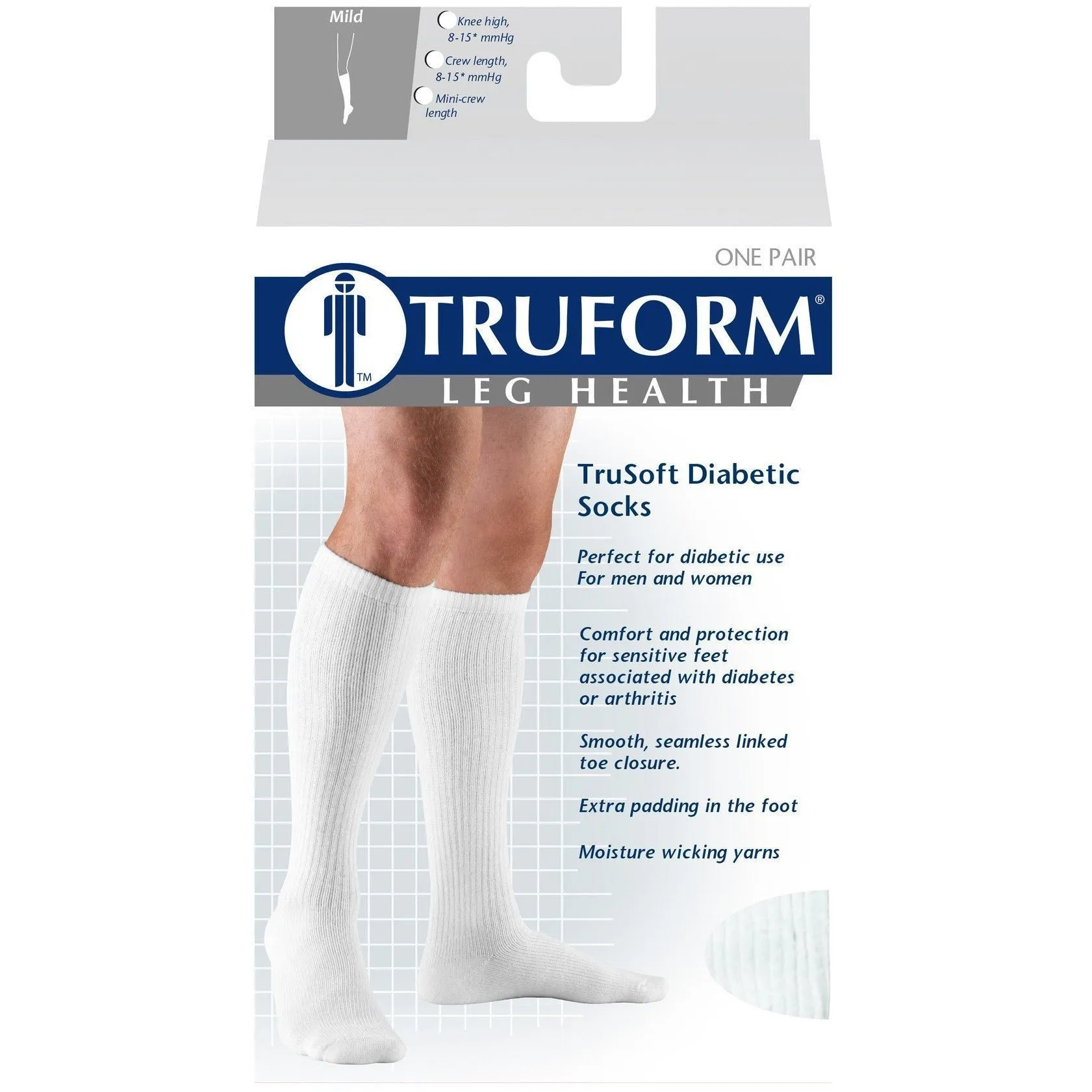 TRUFORM® TruSoft Crew Sock 8-15 mmHg