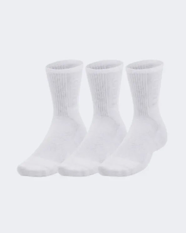 Under Armour 3-Maker 3-Pack Mid-Crew Unisex Training Sock White 1373084-100