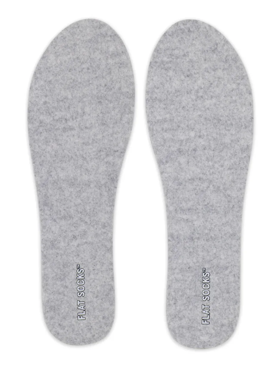 UNISEX FLAT SOCKS MICRO WOOL | LIGHT HEATHER GREY