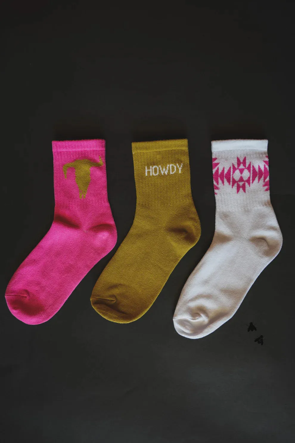 Western Crew Socks - 3 Pair Pack