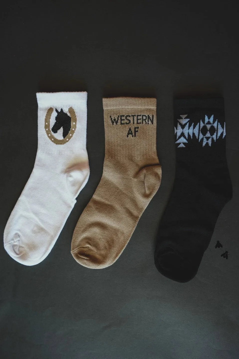 Western Crew Socks - 3 Pair Pack