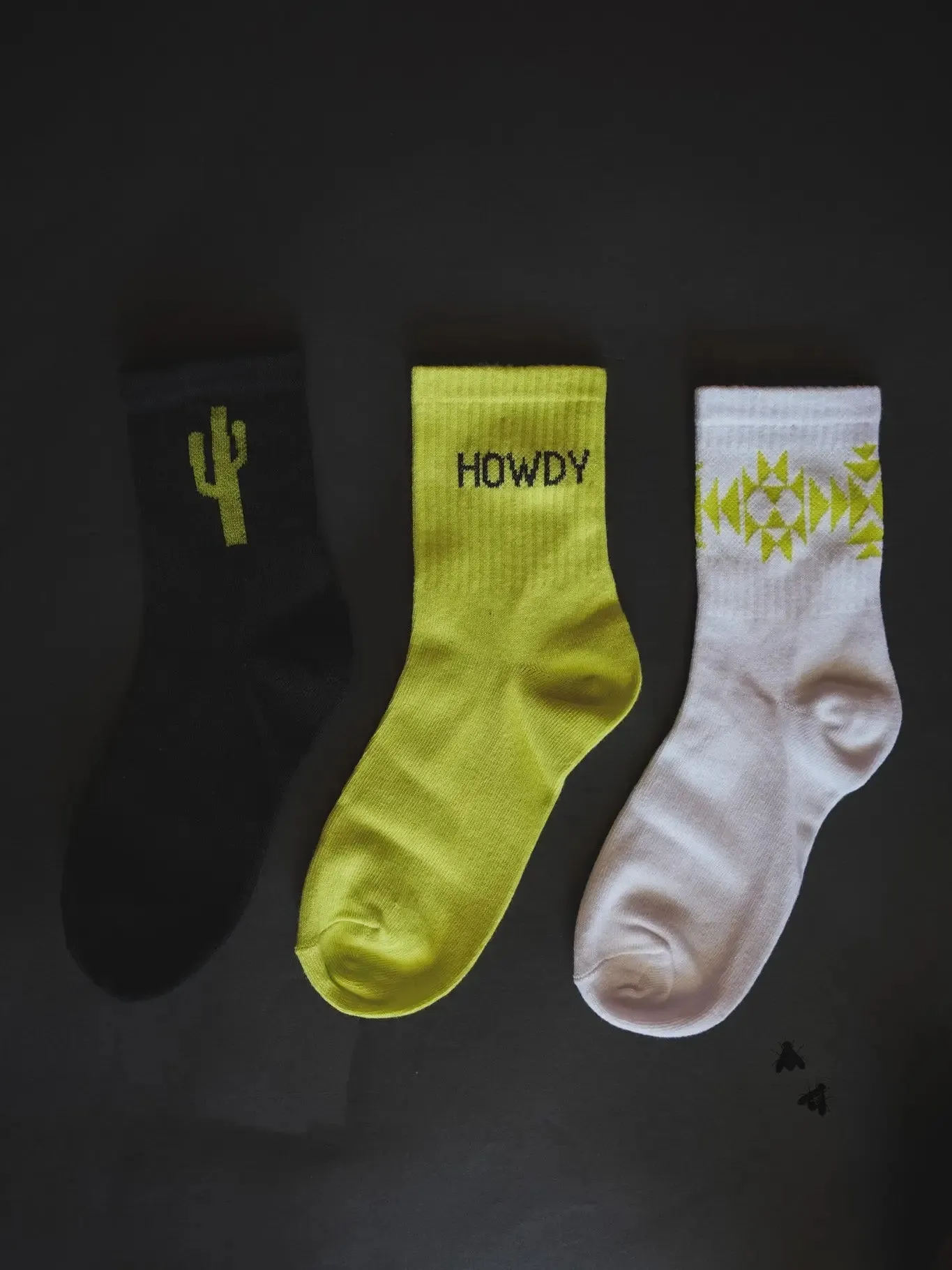 Western Crew Socks - 3 Pair Pack