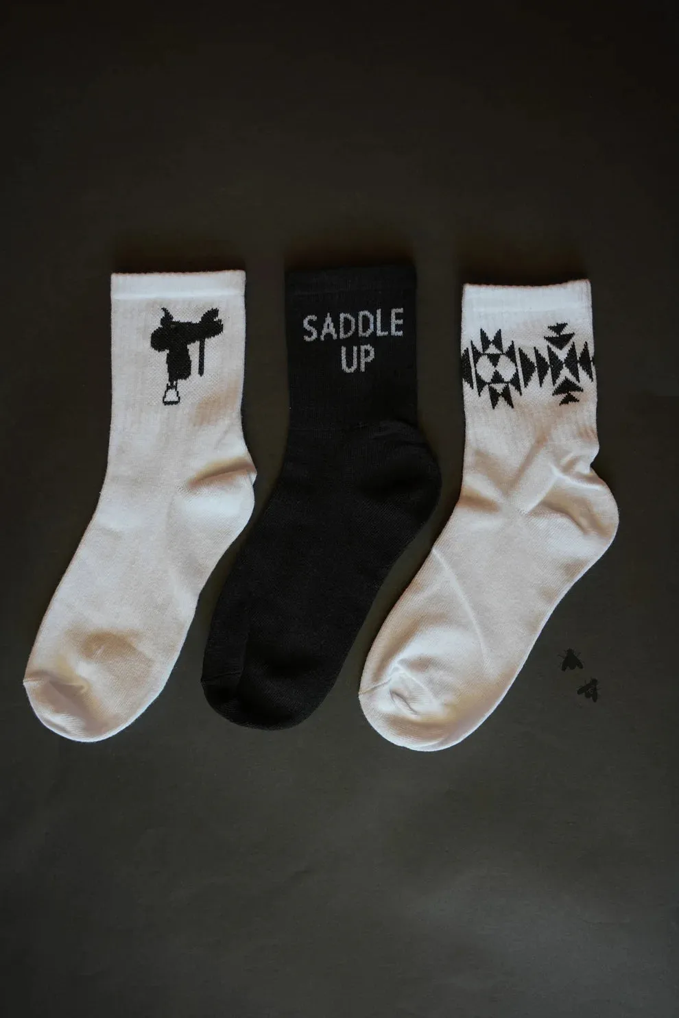 Western Crew Socks - 3 Pair Pack