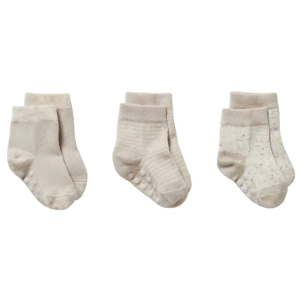 Wilson & Frenchy Three Pack Baby Socks - Clay